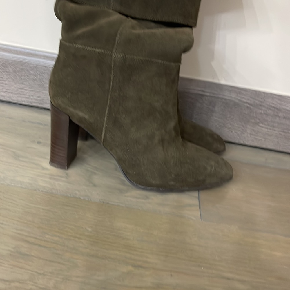ZARA Leather Heeled Tall Boots - Picture 2 of 4